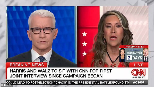 Host Anderson Cooper questioned commentators, including Democratic strategist Maria Cardona, about the move, which has not ended calls for Harris to do a solo interview