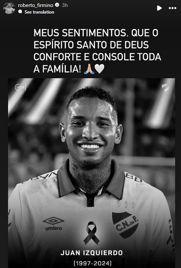 Real Madrid star Rodrygo and former Liverpool striker Roberto Firmino also paid tribute