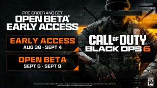 The Black Ops 6 beta schedule, as an infographic: 