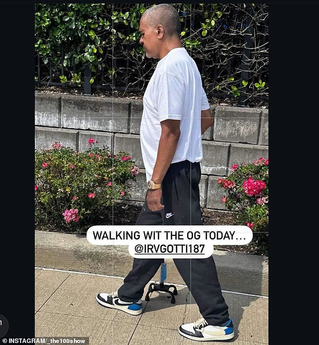 Wack 100 shared a photo on Instagram of Gotti using a cane, which he called a 