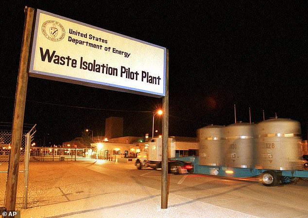 In this March 1999 photo, the first shipment of nuclear waste arrives at the Waste Isolation Pilot Plant in Carlsbad, New Mexico, from Los Alamos National Laboratory