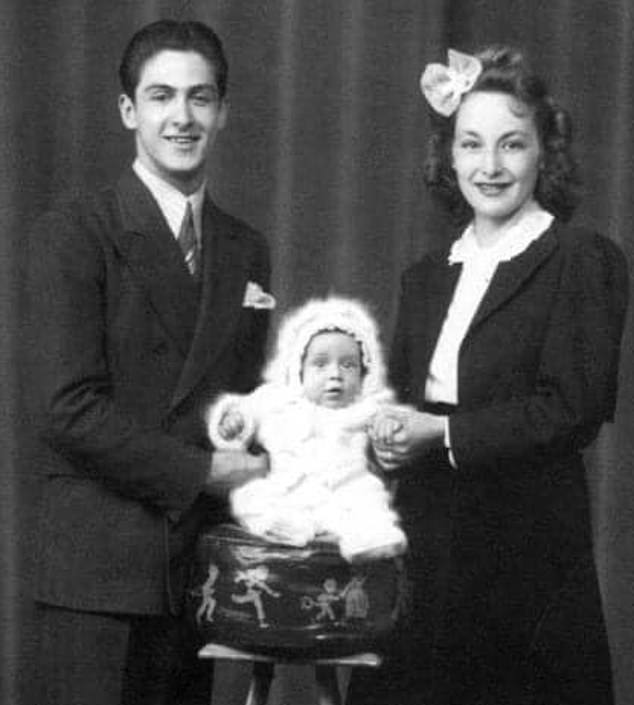 Pacino pictured as a baby with Sal and Rose in 1940. His father left them when he was only two years old