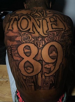 Toney's back tattoo