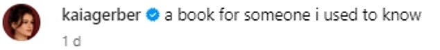 Kaia Gerber took a puzzling dig at an ex on Instagram on Tuesday when she was spotted reading a book titled 'Dear D***head', weeks after she looked smitten with Austin Butler