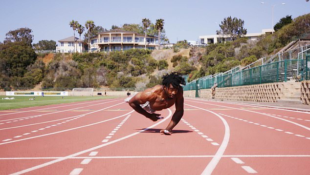 Clark's record-breaking feats include running 20 meters on his hands in just 4.78 seconds, performing a 0.83-meter box jump with his hands and completing 248 diamond push-ups in three minutes