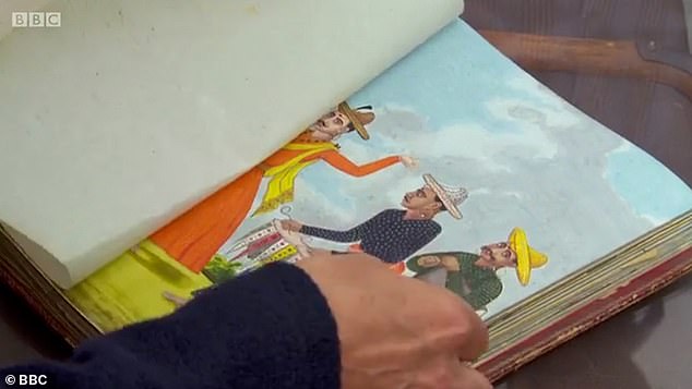 In the episode filmed in 2017, Adam pointed out a label, called a bookplate, that was located in the first pages of paintings