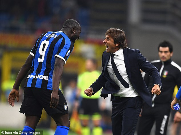 Lukaku (left) reunites with manager Antonio Conte (right) at Napoli after their previous success at Internazionale