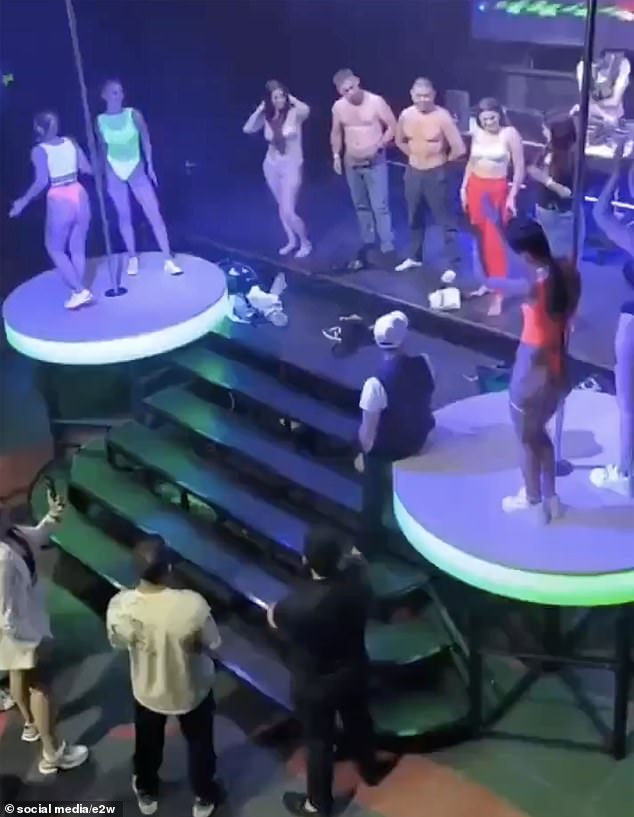 The contestants stripped naked for the chance to win an iPhone