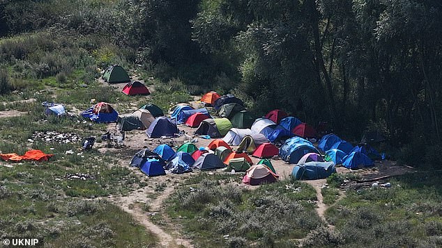 Makeshift camps have sprung up near Dunkirk as migrants wait for a spot on a boat to cross the Channel