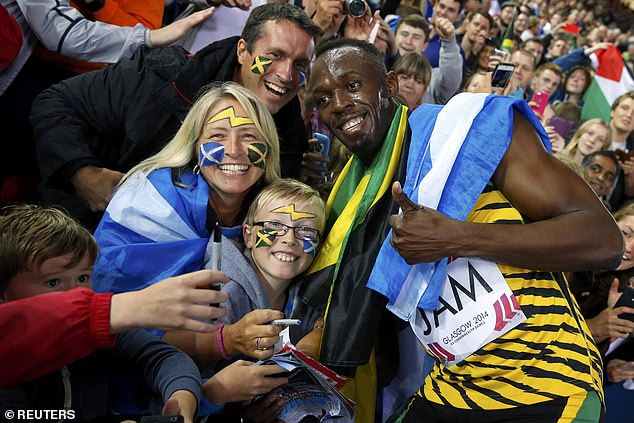 Sprint legend Usain Bolt competed in the 4x100m relay at Hampden and won gold