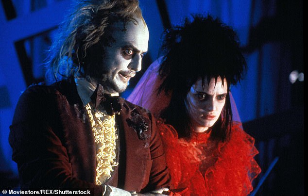 Winona, who starred in the original film in 1988 when she was 16, has reprised her role as Lydia in the Tim's Beetlejuice sequel, while Jenna plays her daughter Astrid Deetz (pictured with Michael Keaton in 1998)