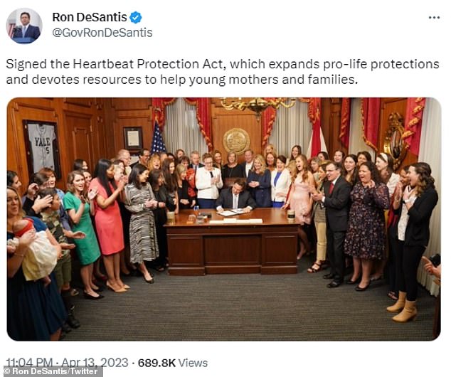 Florida has one of the strictest laws in the country, banning abortions after six weeks. Governor Ron DeSantis signed it last year and it goes into effect in May 2024.