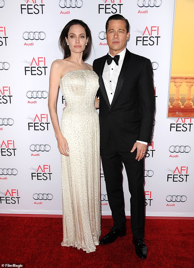 Jolie has hinted at the heavy emotional toll her divorce from Brad Pitt has taken on her, saying she has experienced 'despair' and 'pain' (pictured in 2015)