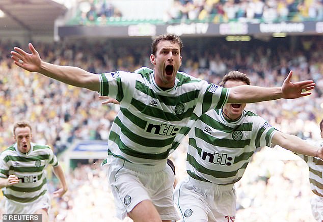 Chris Sutton celebrates his goal in the 2000 derby that sent shockwaves through football