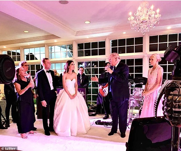 Former President Donald Trump appeared at the wedding of his former adviser Max Miller and Emily Moreno, which was held at his Bedminster Golf Club