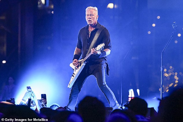 James Hetfield spoke out in an interview on the Metallica website about the meaning behind the album's title; seen in Massachusetts earlier this month