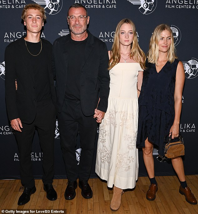 Sasha, like his father, wore an all-black ensemble, while Kai arrived at the event in a cream dress with floral embroidery.