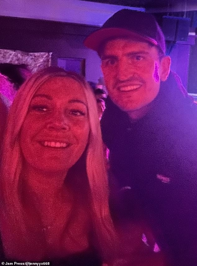 Pictured: Jenny with Harry Maguire in Haven Presthaven during bingo night