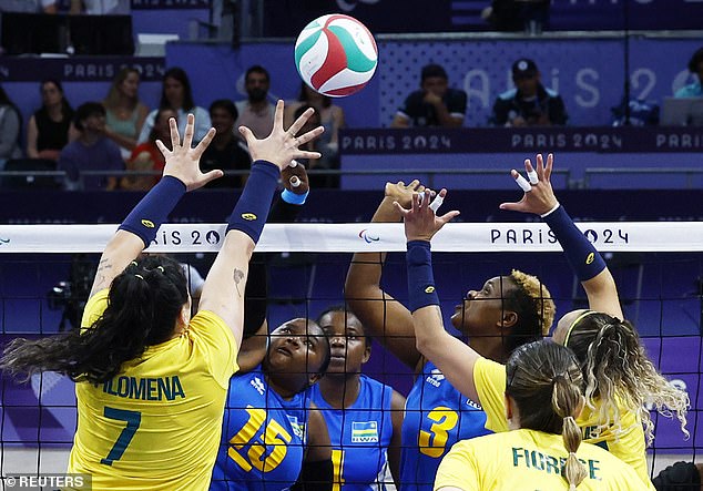 Without their missing teammate, the Rwandan women's sitting volleyball team lost 3-0 to Brazil