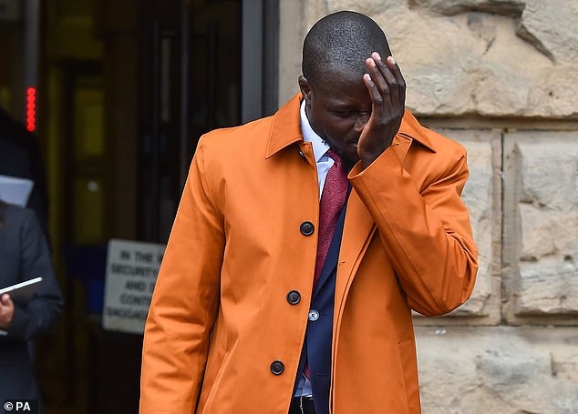 Former Manchester City left back Mendy, pictured looking emotional in July last year after being cleared of rape and attempted rape at Chester Crown Court