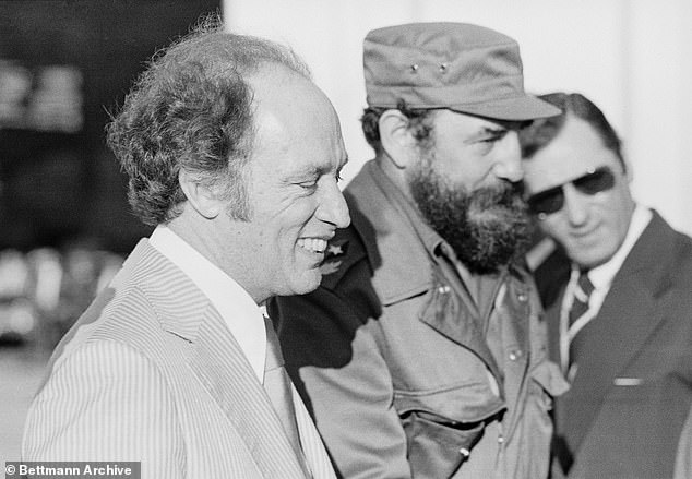 Canadian Prime Minister Pierre Trudeau meets Fidel Castro during a state visit