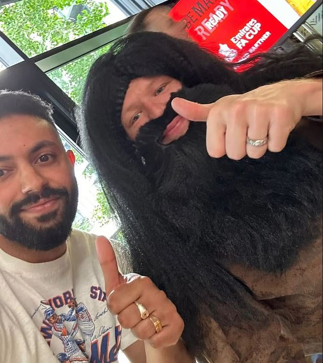 Arsenal's second goalkeeper posed for a selfie with a supporter at BOXPARK Wembley