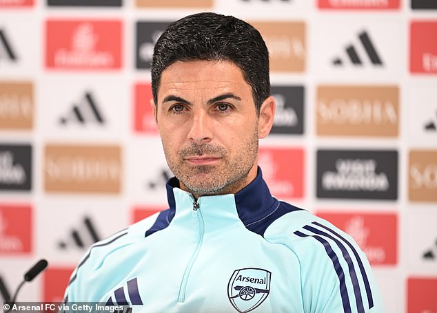 Arsenal manager Mikel Arteta said of Merino: 'It looks like he'll be out for a few weeks'