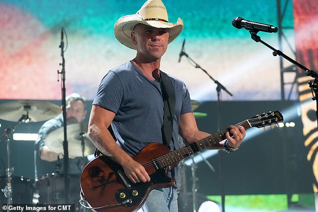 Kenny Chesney is pictured performing at the 2022 CMT Music Awards at Nashville Municipal Auditorium