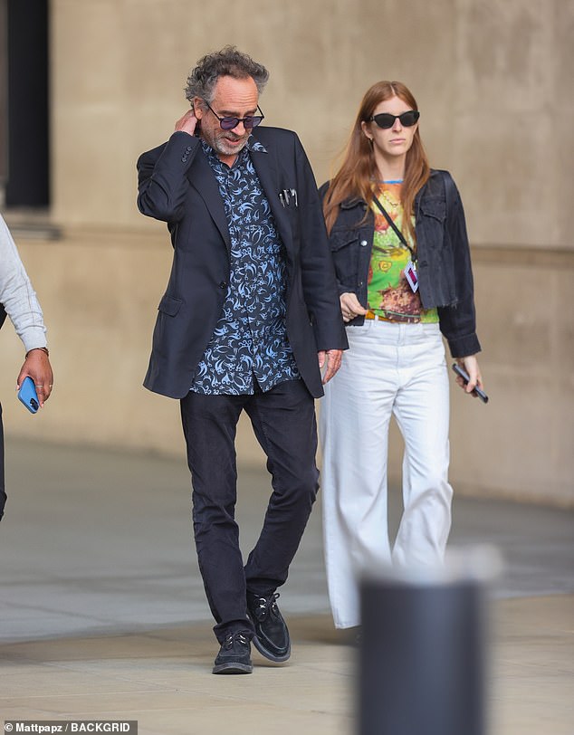 Across town, Tim Burton was spotted leaving BBC Broadcasting House