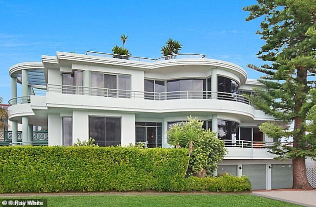 The photo shows the house where Laura Angius was found dead at the bottom of the stairs in Coogee, in Sydney's eastern suburbs.