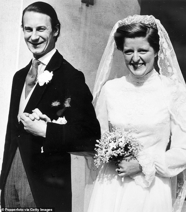 The wedding of Lord Fellowes and Diana's sister Lady Jane Spencer in London in 1978