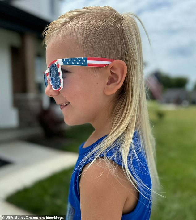 Landon Brown from Missouri with his mullet "Land animal"