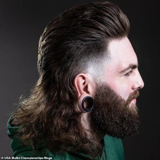 Morgan Earp of Rockford, Illinois, with his mullet "GOAT Mullet of all time and it's not even close"