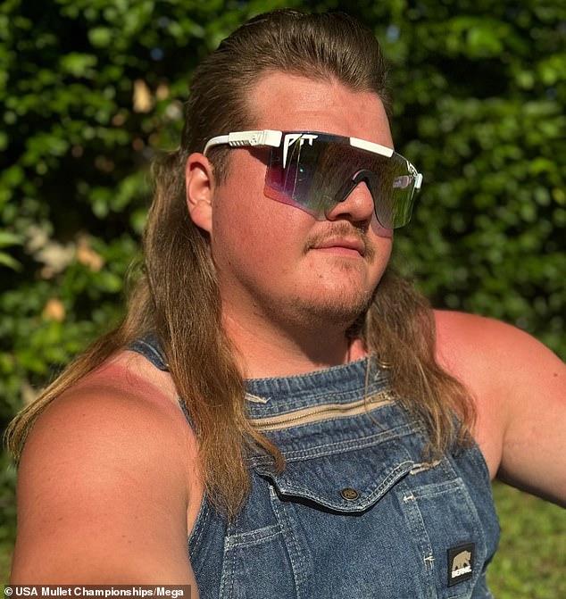 Dave Houtz of Gallatin, Tennessee, with his mullet "The Walmart Wolverine"