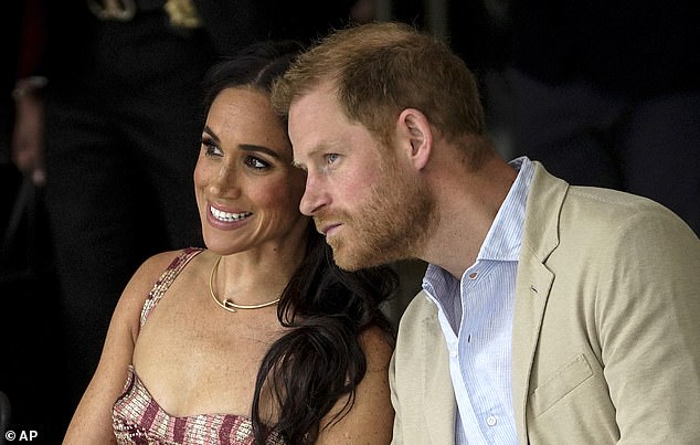 The Duke and Duchess of Sussex, pictured on August 15 this year, are apparently not held in high regard by the British public, with sixty percent having a negative opinion of Harry and 63 percent of Meghan.