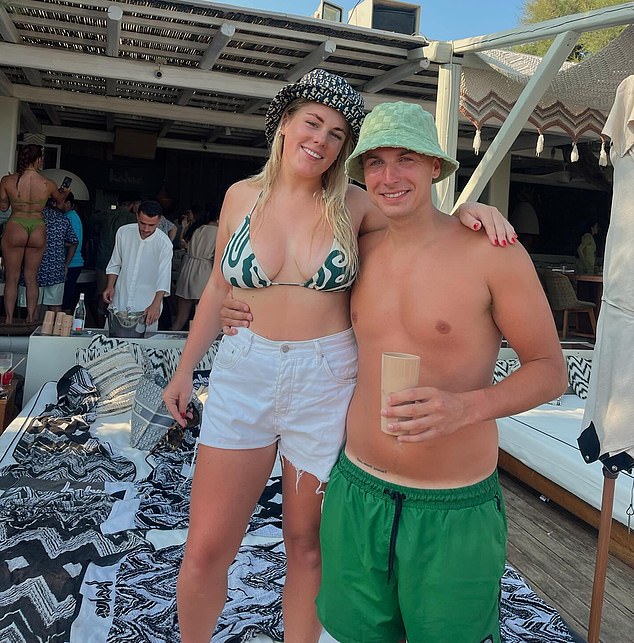 Brooke and her boyfriend Alex Heath have been enjoying the summer sun during their European vacation. Both pictured