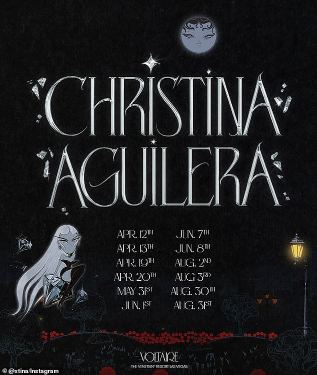 Christina will conclude her stay in Sin City on Saturday night after performing 12 shows at the Voltaire at the Venetian Resort and Casino