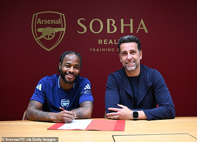 Sterling has been loaned to the Gunners for the full season, but there is no obligation to buy