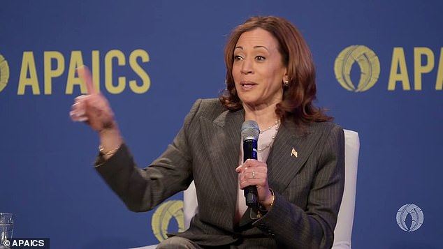 Trump isn't the only candidate to swear during public appearances on the campaign trail, as Harris used the word 