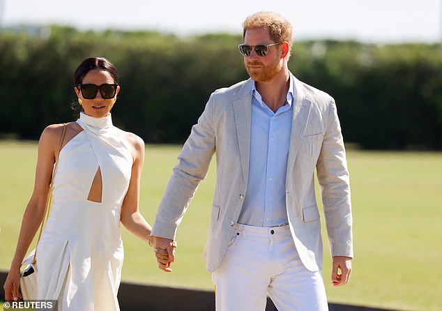 Pictured: Meghan and Harry at the Royal Salute Polo Challenge in support of Sentebale in April