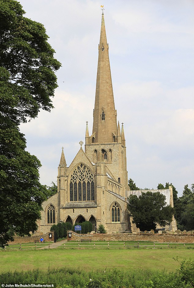 The parish church of St Mary in Snettisham, Norfolk, where the memorial service for Lord Fellowes was held (file photo)