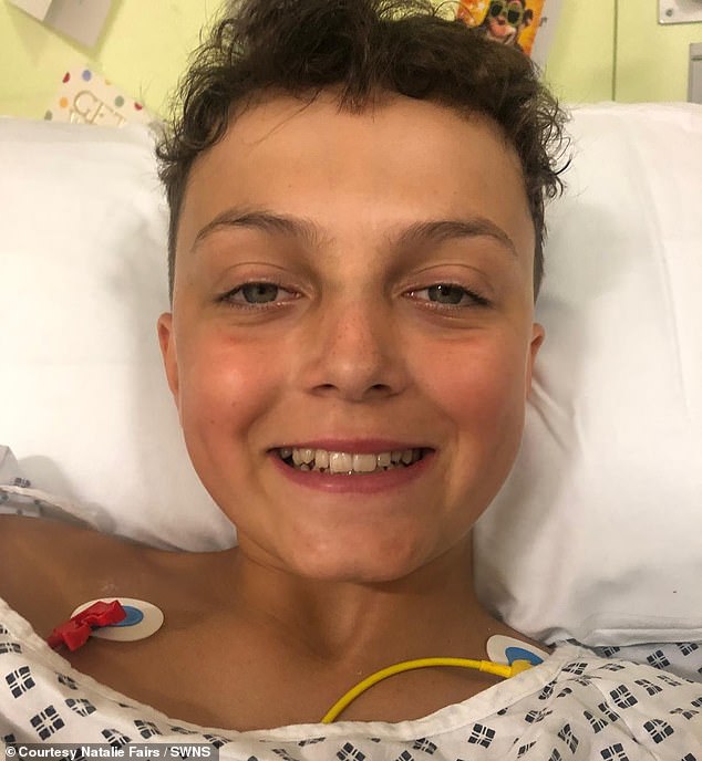 West Ham goalkeeper Oscar Fairs, 14, (pictured) was diagnosed with a brain tumour last year