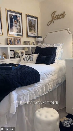 Jaci Osment shared a video showing off her freshman dorm room at the University of Mississippi