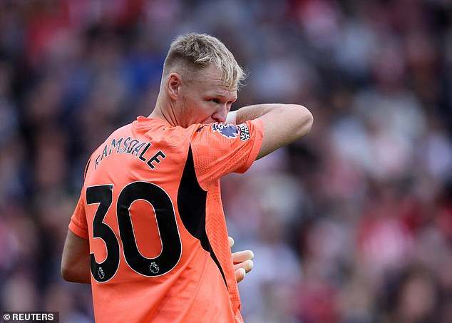 It was a debut to forget for new Southampton goalkeeper Aaron Ramsdale, who conceded three goals.