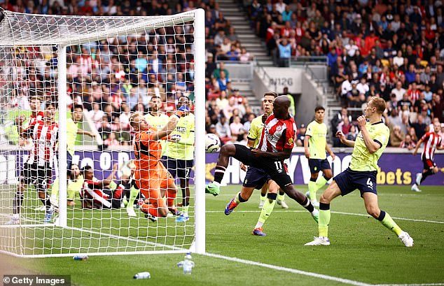 Brentford star Yoane Wissa scored his team's third goal with a sprint towards the goal line