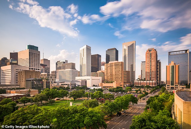 People are flocking to Texas for its lower cost of living, just $45,114 a year, and buyer-friendly housing market. (Pictured: Houston, Texas)