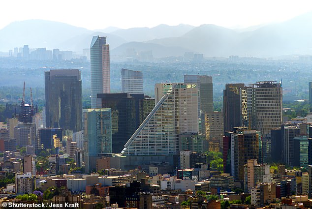 An estimated 1.6 million Americans live in Mexico, where the cost of living is 45.7 percent lower than in the U.S. (Pictured: Mexico City, Mexico)