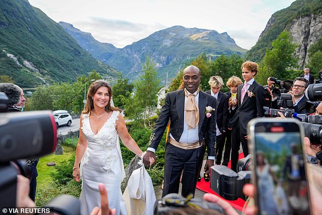 They got married in the picturesque town of Geiranger, one of Norway's biggest tourist attractions, situated on a fjord with stunning views