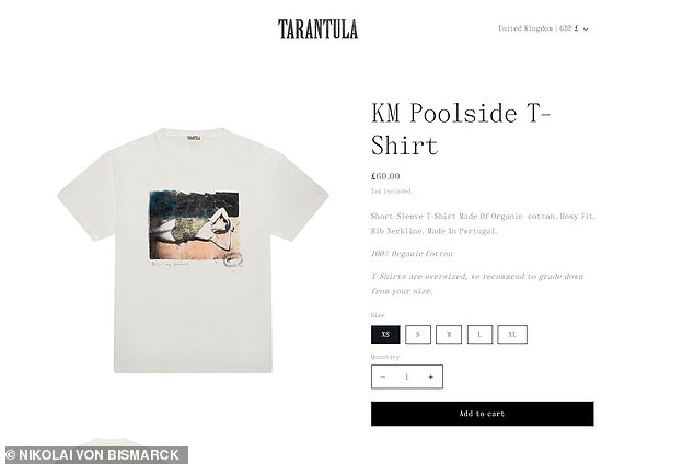 The T-shirt is available on the Tarantula website for £60 each