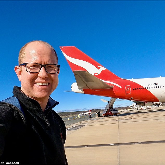 Paul Stewart (pictured) had his money stolen by the hacker after his Qantas flight from Los Angeles to Sydney was cancelled last Wednesday